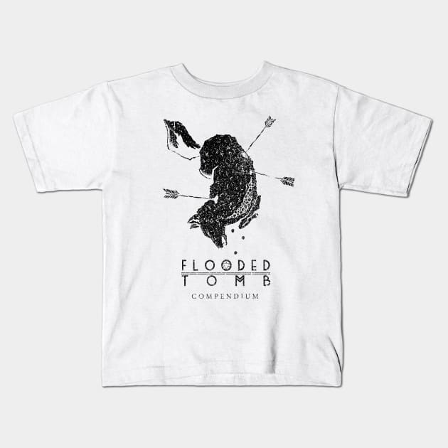 Flooded Tomb - Compendium - Black Logo Kids T-Shirt by Flooded Tomb Merchandise